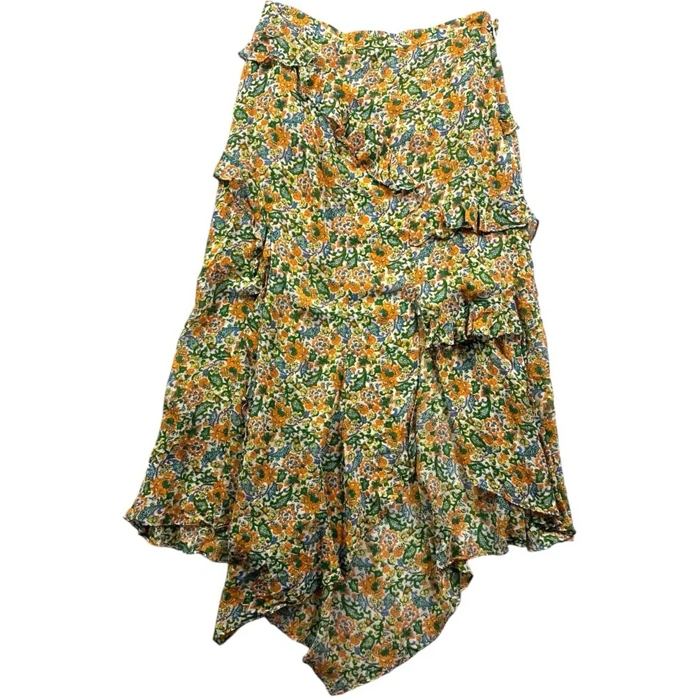 VERONICA BEARD Eleonora Floral-Print 100% Skirt Size 8